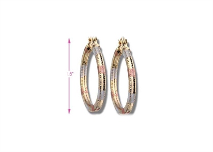 Three Tone Plated | Fashion Earrings